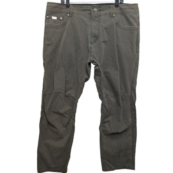 Kuhl Other - Kuhl Revolvr Pants Men 40x32 Dark Khaki Brown & Green Vintage Patina Dye 5232